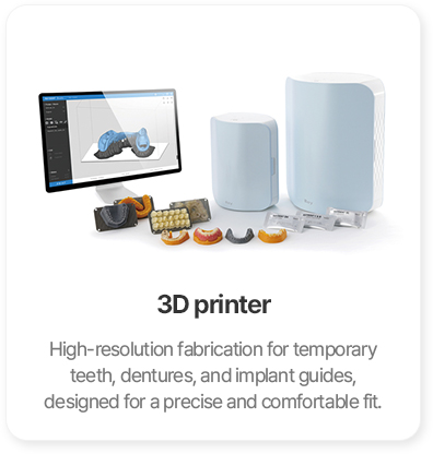 3D printer for dental restorations and implant guides