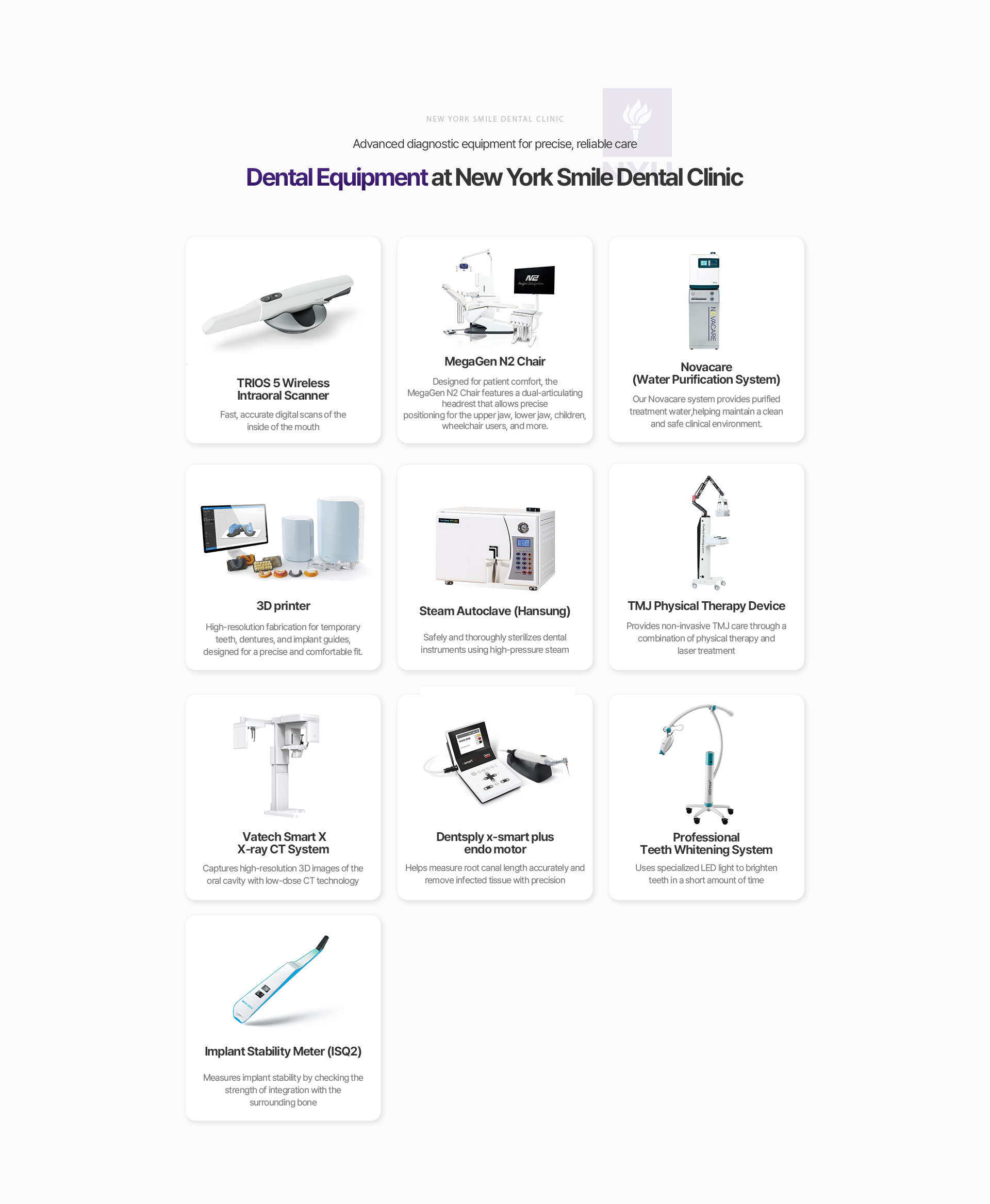 Dental equipment at New York Smile Dental Clinic for precise and reliable care