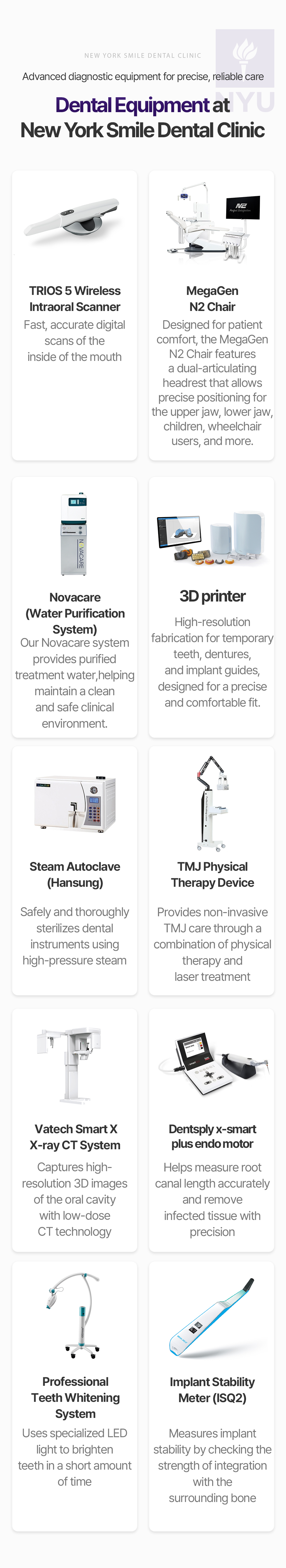 Dental equipment at New York Smile Dental Clinic for precise and reliable care